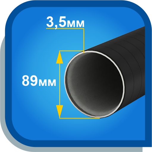Труба стальная элекстросварная в 2-х слойной изоляции ВУС 89х3,5